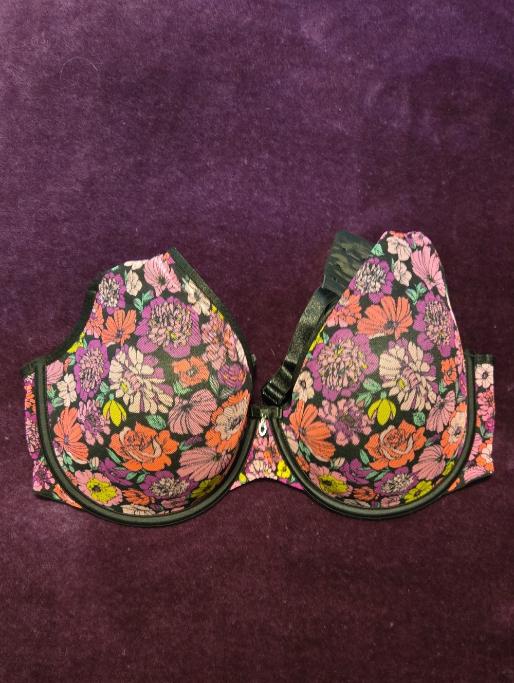 Curvy Couture Floral Shaping Bra Size 42C